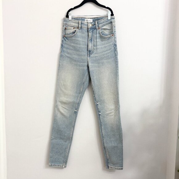 Zara Denim - NWOT Zara High Rise Light Washed Denim Sz 4 Skinny Jeans
